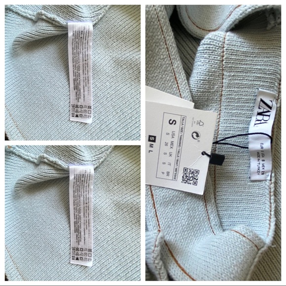 Zara Mini Dress Knit Overalls Mini Dress Blue S - Picture 3 of 15